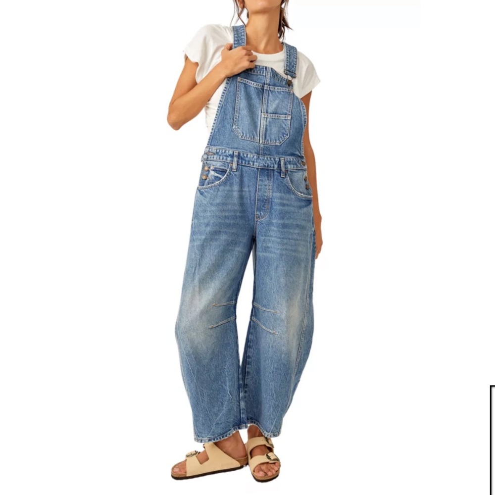 We the Free Goodluck Barrel Overalls